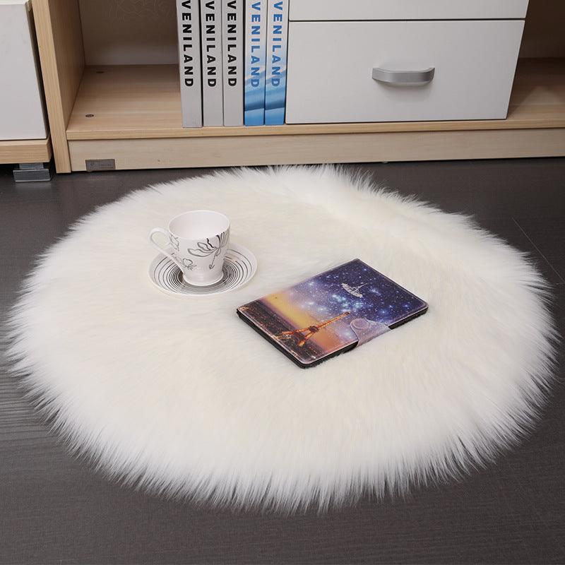 Hair Plush Carpet Floor Mats Household Floor Mats Wool Round Bedroom Carpets - Amazitshop