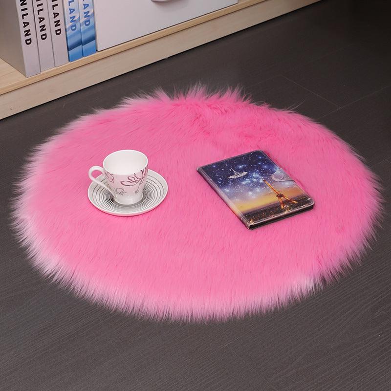 Hair Plush Carpet Floor Mats Household Floor Mats Wool Round Bedroom Carpets - Amazitshop