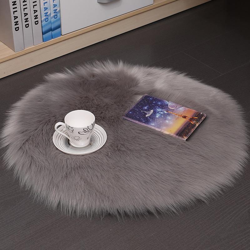 Hair Plush Carpet Floor Mats Household Floor Mats Wool Round Bedroom Carpets - Amazitshop