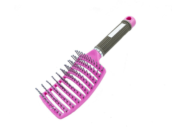 Hair Scalp Massage Brush Anti Static Curved Vented Styling Detangling Brushes Hair Scalp Massage Comb Hairbrush Bristle Nylon Women Wet Curly Detangle Hair Brush For Salon Hairdressing Styling Tools - Amazitshop