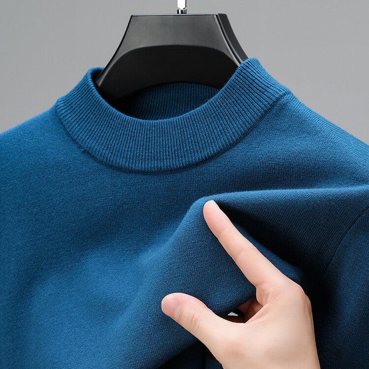 Half Turtleneck Thermal Young And Middle - aged Casual Solid Color Sweater - Amazitshop