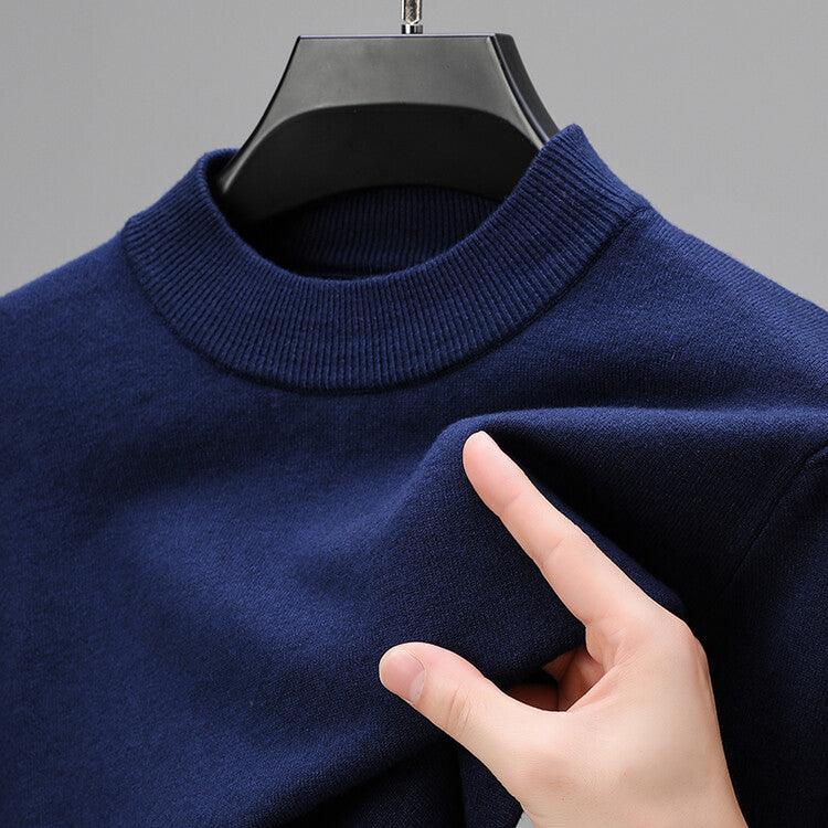 Half Turtleneck Thermal Young And Middle - aged Casual Solid Color Sweater - Amazitshop