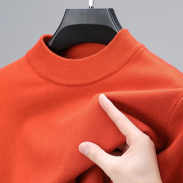 Half Turtleneck Thermal Young And Middle - aged Casual Solid Color Sweater - Amazitshop