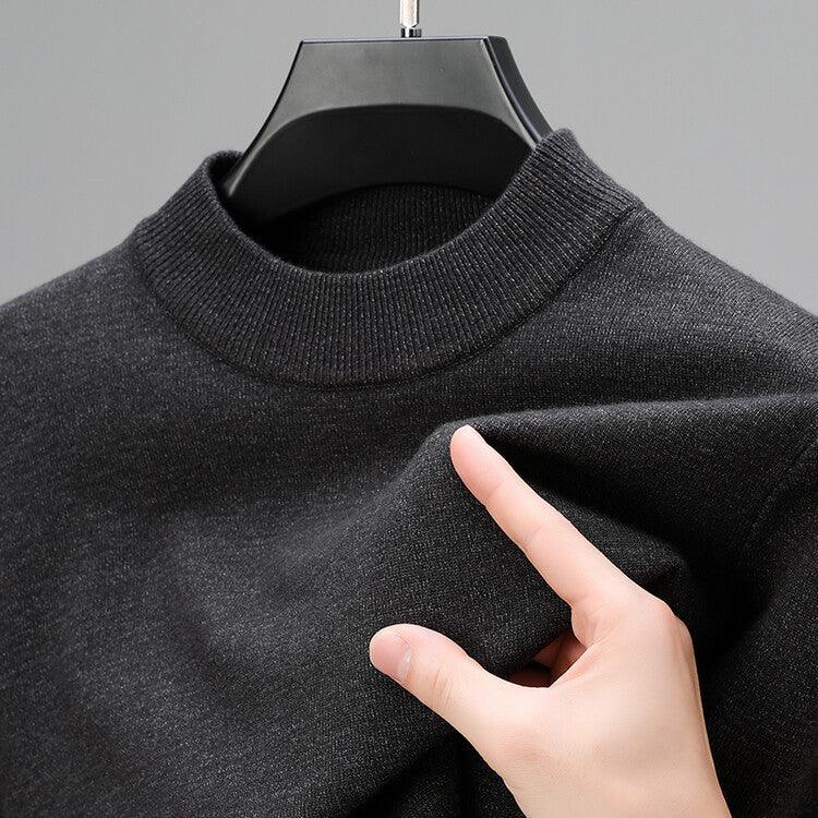 Half Turtleneck Thermal Young And Middle - aged Casual Solid Color Sweater - Amazitshop