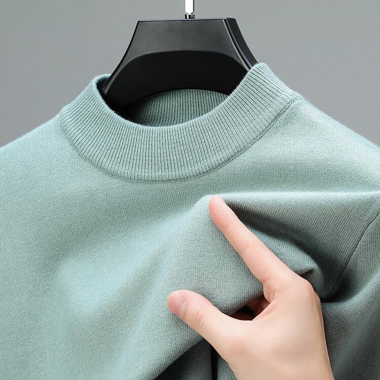 Half Turtleneck Thermal Young And Middle - aged Casual Solid Color Sweater - Amazitshop