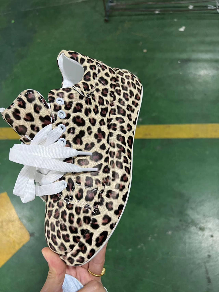 Halloween Cartoon Print Flats Fashion Graffiti Flats Shoes Platform Lace - up Round Toe Sports Shoes - Amazitshop