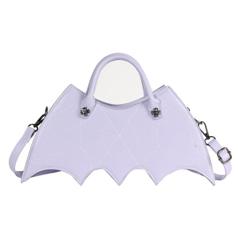 Halloween Spider Web Shape Shoulder Bags Personality Batgirl Tide Pu Handbags Fashoin Messenger Crossbody Bag - Amazitshop