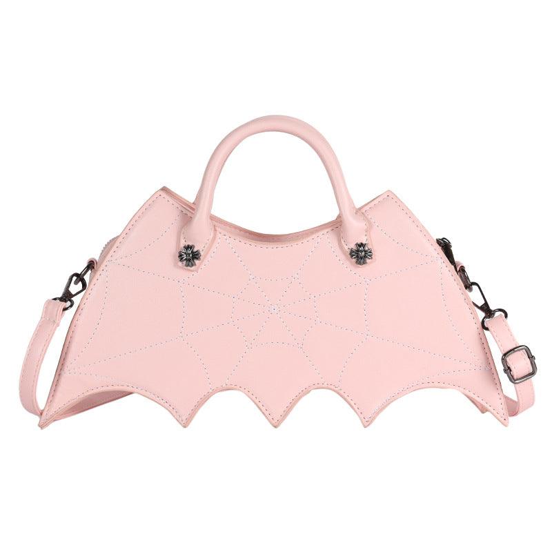 Halloween Spider Web Shape Shoulder Bags Personality Batgirl Tide Pu Handbags Fashoin Messenger Crossbody Bag - Amazitshop