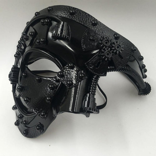 Halloween Steampunk Masquerade Party Half Face Mask - Amazitshop