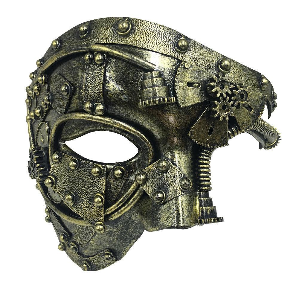 Halloween Steampunk Masquerade Party Half Face Mask - Amazitshop