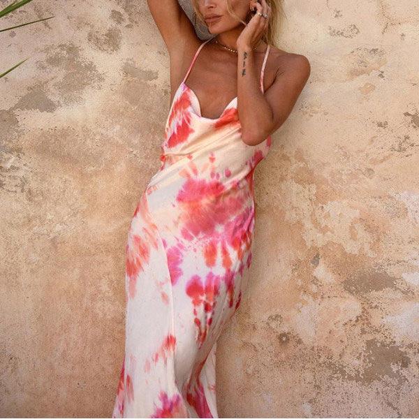 Halter print dress - Amazitshop