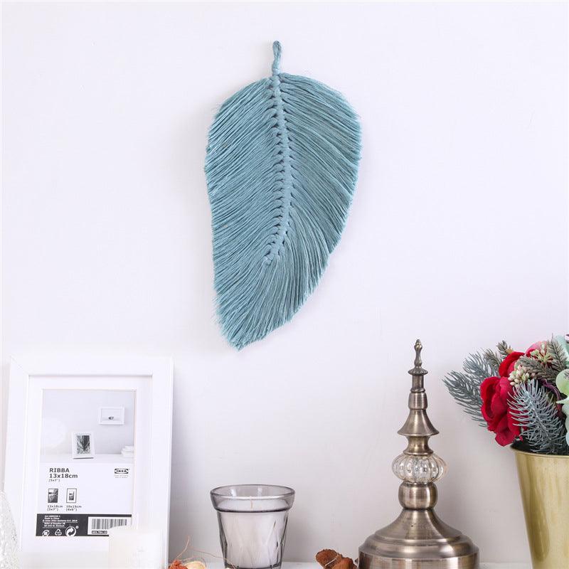 Hand - Woven Leaf Cotton Tapestry Tapestry - Amazitshop