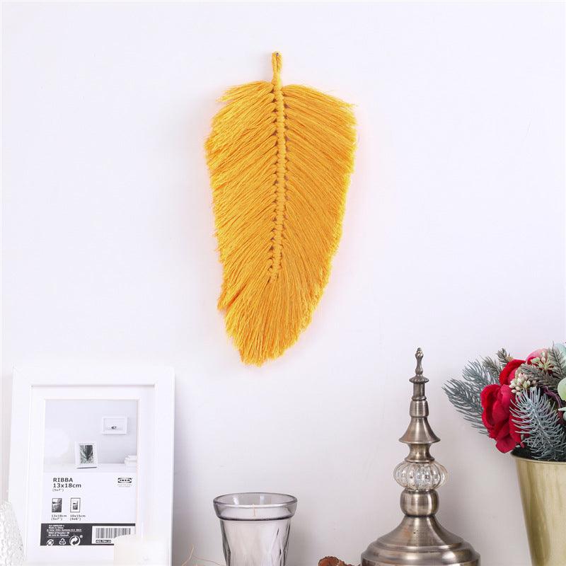 Hand - Woven Leaf Cotton Tapestry Tapestry - Amazitshop