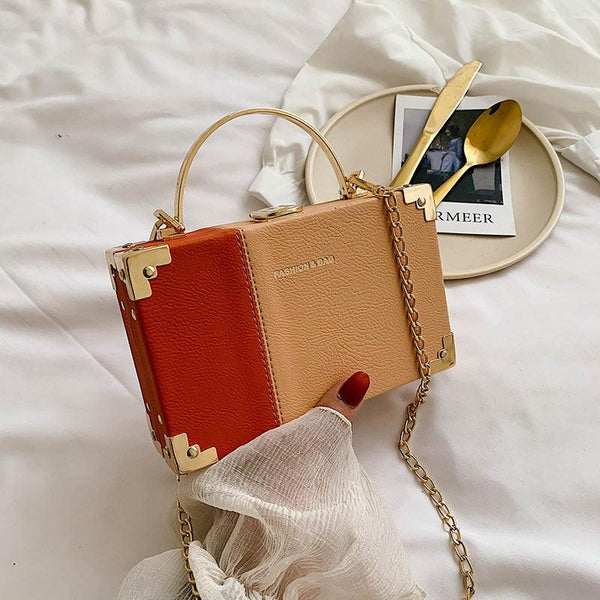 Handle Box Design Ladies Party Clutch Bag Purses - Amazitshop