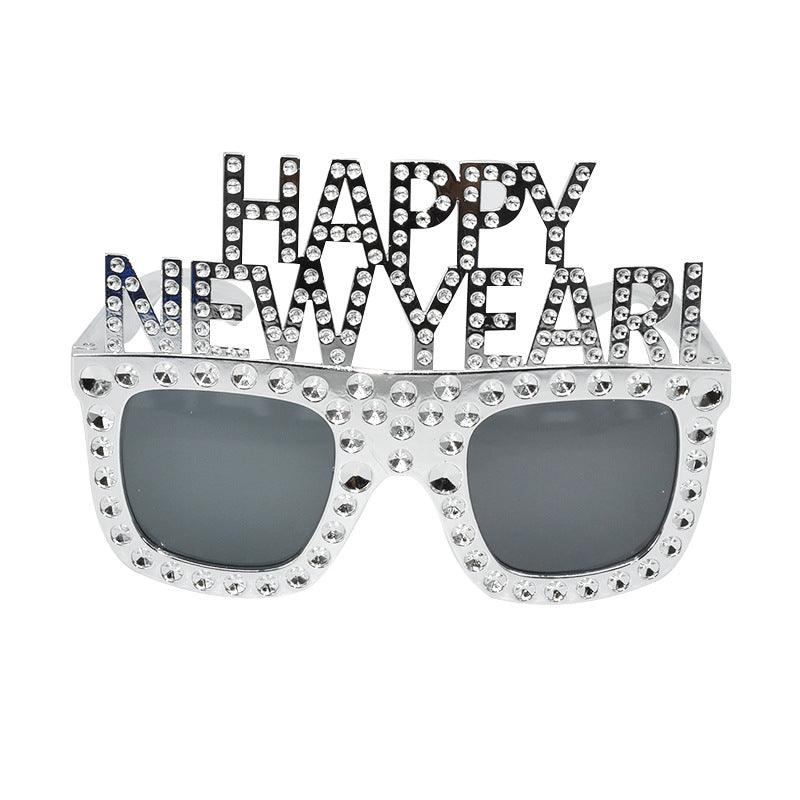 HAPPY NEW YEAR Funny Glasses NEW YEAR Party Glasses - Amazitshop