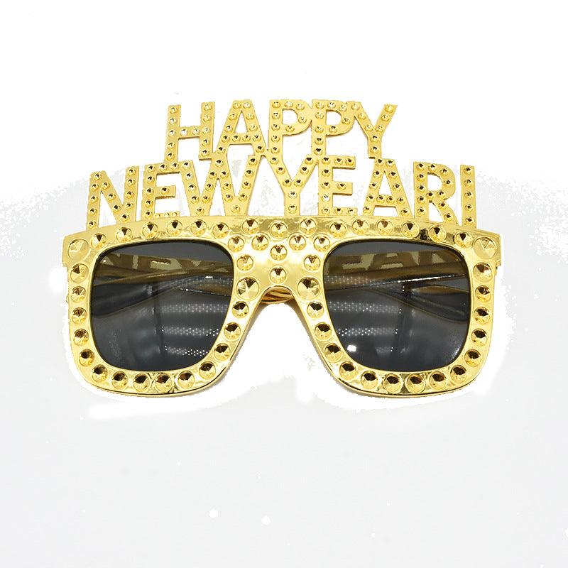 HAPPY NEW YEAR Funny Glasses NEW YEAR Party Glasses - Amazitshop