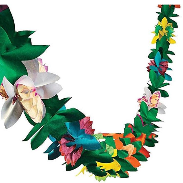 Hawaiian Party Paper Garland New Three - dimensional Garland - Amazitshop