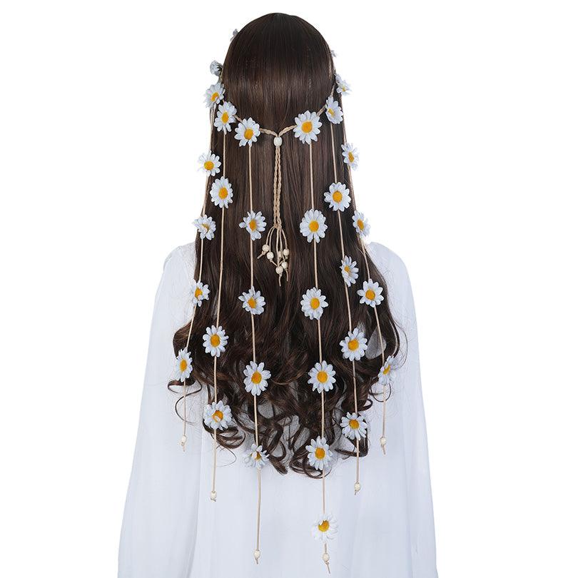 Headdress garland sun flower hair band flower daisy headband bohemian hair ring hair accessories - Amazitshop