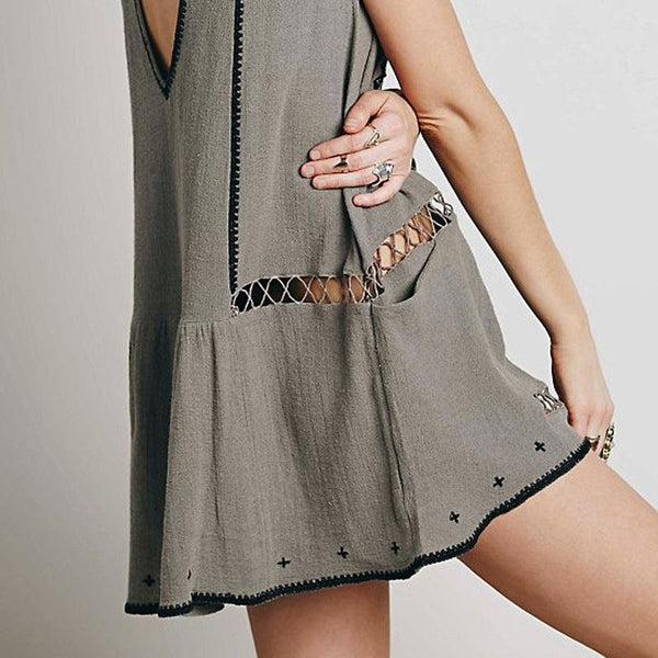 Heavy Industry Embroidery Mid - length Blouses And Bohemian Blouses - Amazitshop