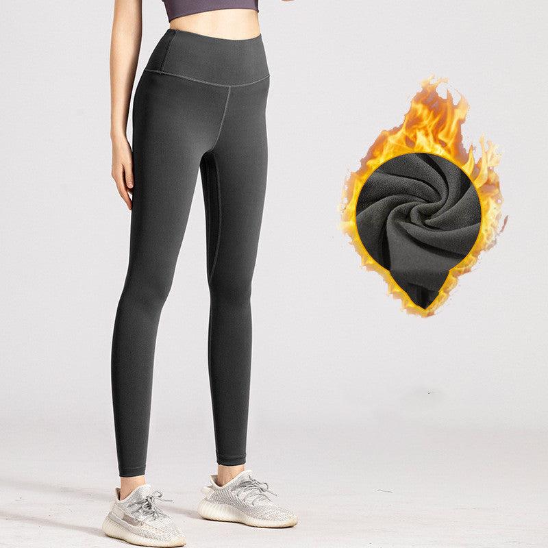 High Elastic Bottom Warm Butt Lift Yoga Pants For Running - Amazitshop