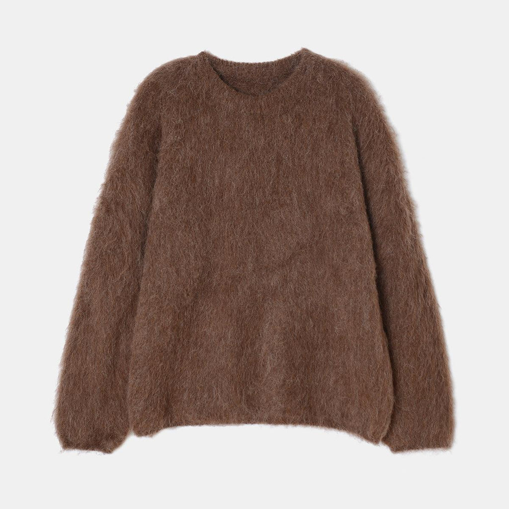 High - end Niche Alpaca Round Neck Wool Sweater - Amazitshop