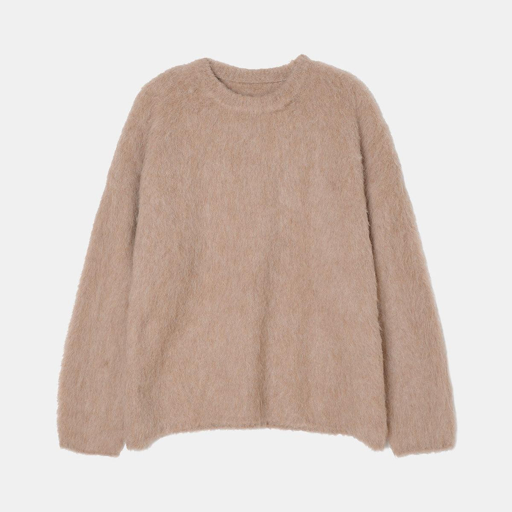 High - end Niche Alpaca Round Neck Wool Sweater - Amazitshop