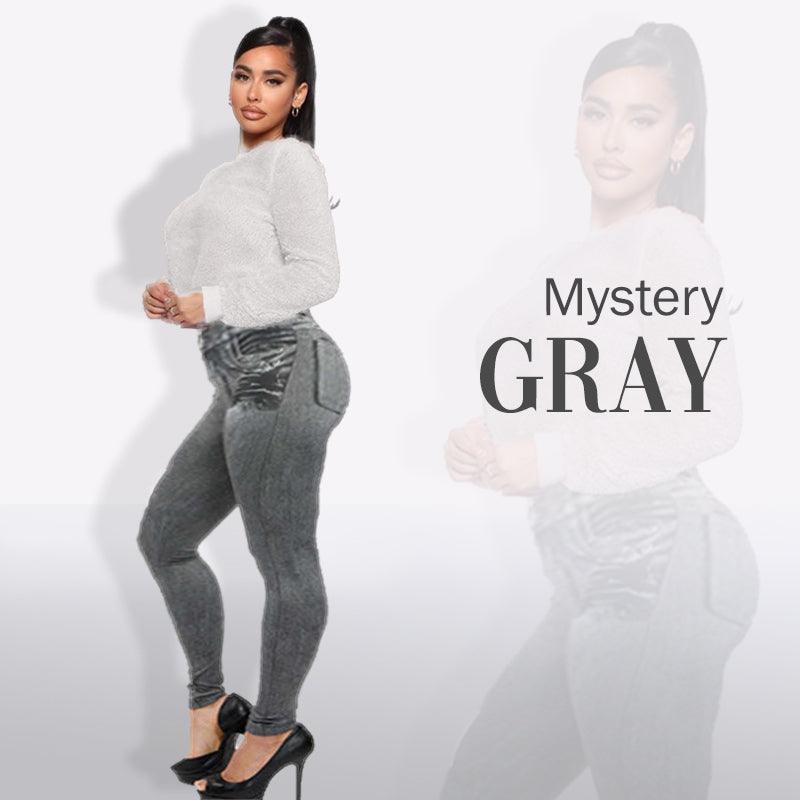 High Rise Waist Skinny Slim Fit Stretch Casual Basic Denim Pants With Faux Pockets - Amazitshop