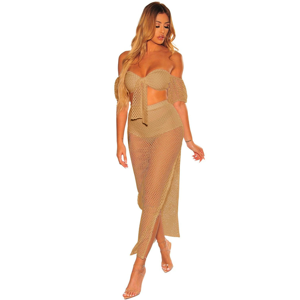 High split two - piece beachwear - Amazitshop