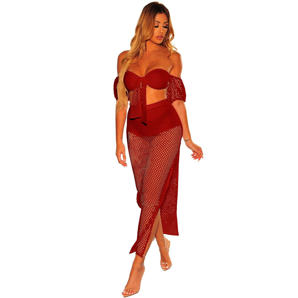 High split two - piece beachwear - Amazitshop