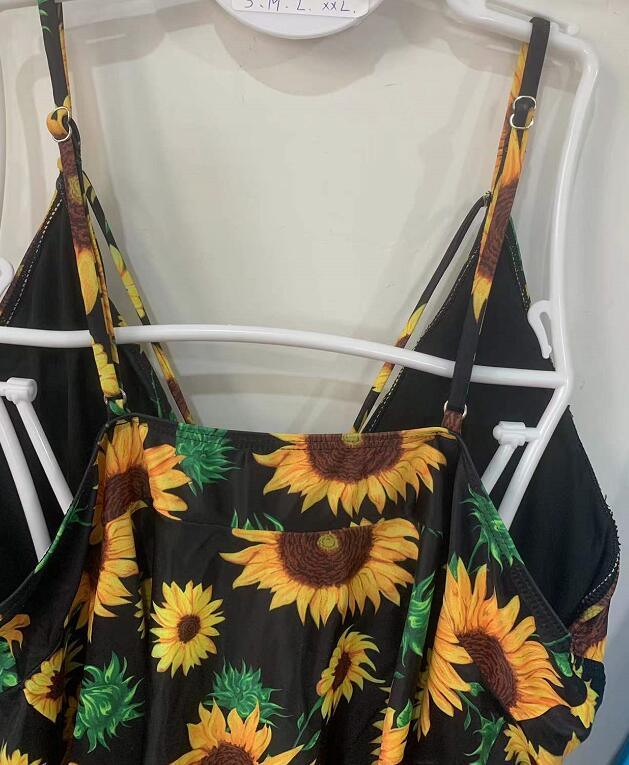 High Waist Ladies Swimsuit Lotus Leaf Plus Size Beachwear - Amazitshop