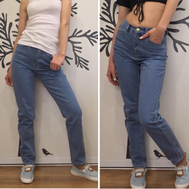 High Waist Plus Size Boyfriend Jeans for Women mom jeans - Amazitshop