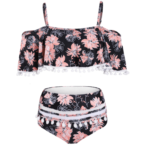High - waist ruffled swimsuit - Amazitshop