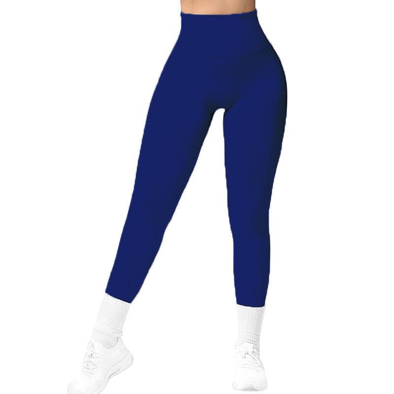 High Waist Seamless Leggings Threaded Knitted Fitness Pants Solid Women's Slimming Sports Yoga Pants Elastic Running Sport Leggings - Amazitshop