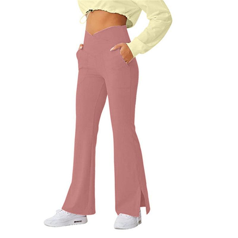 High Waist Skinny Stretch Flare Pants Fashion Female - Amazitshop