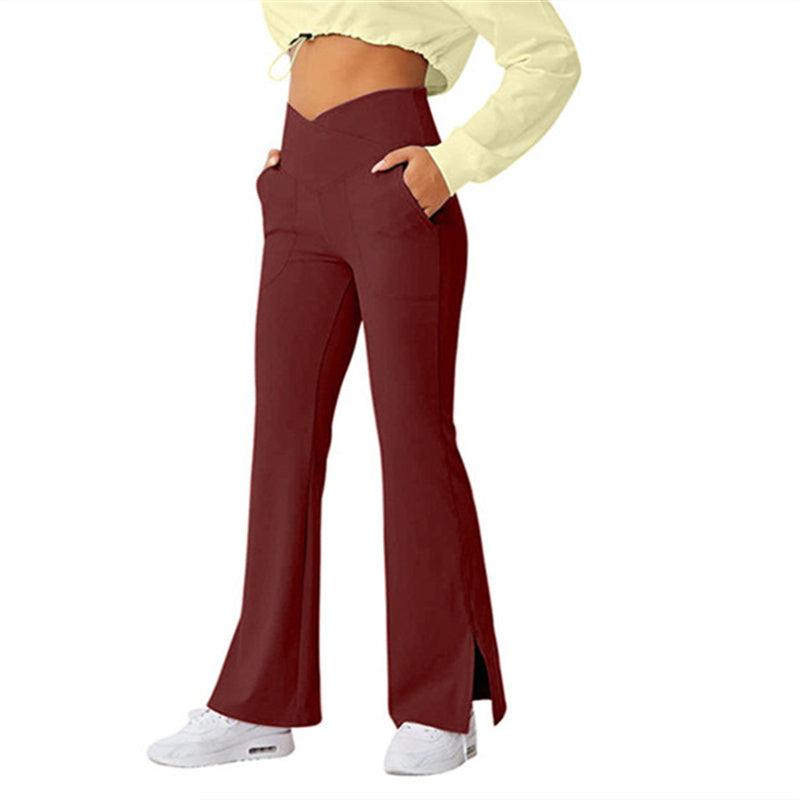 High Waist Skinny Stretch Flare Pants Fashion Female - Amazitshop