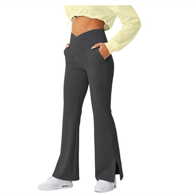 High Waist Skinny Stretch Flare Pants Fashion Female - Amazitshop