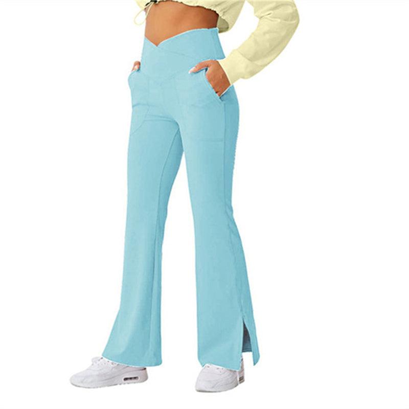 High Waist Skinny Stretch Flare Pants Fashion Female - Amazitshop