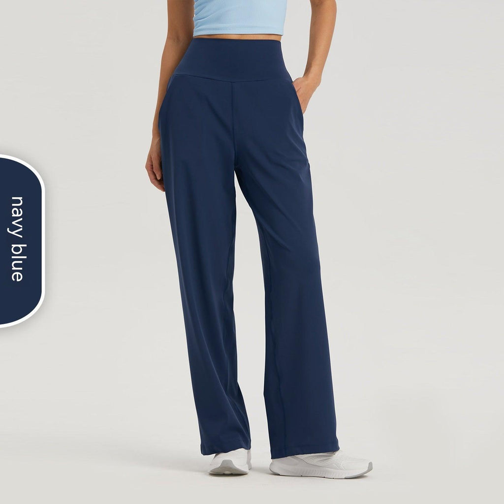 High Waist Yoga Sports Wide - leg Pants - Amazitshop