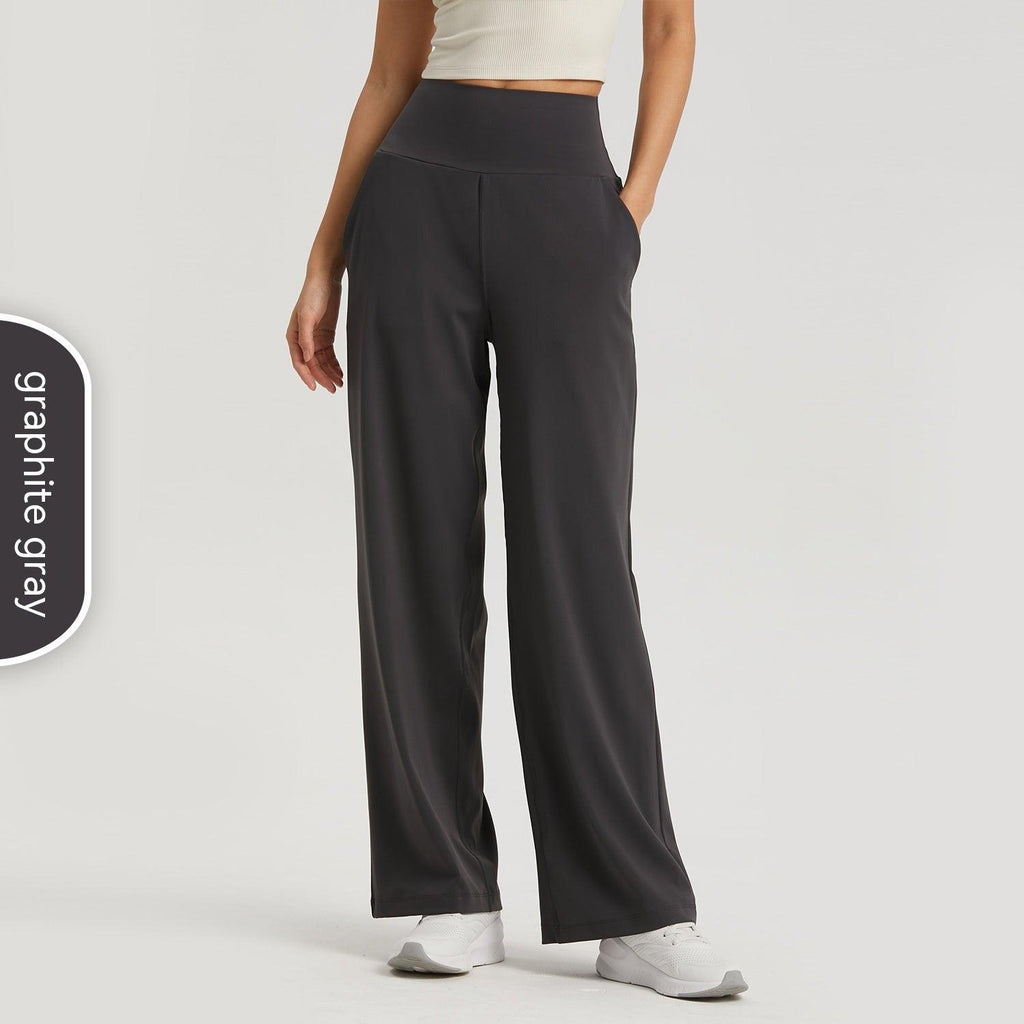 High Waist Yoga Sports Wide - leg Pants - Amazitshop