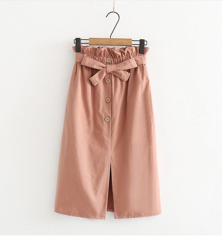High - waisted mid - length skirts for women - Amazitshop