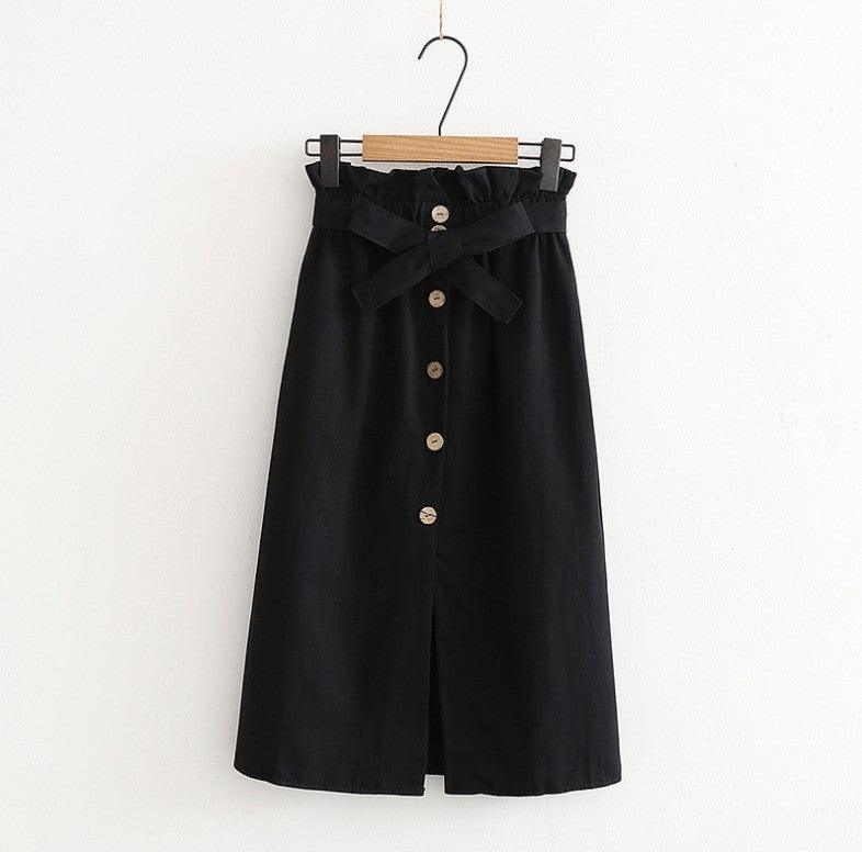 High - waisted mid - length skirts for women - Amazitshop