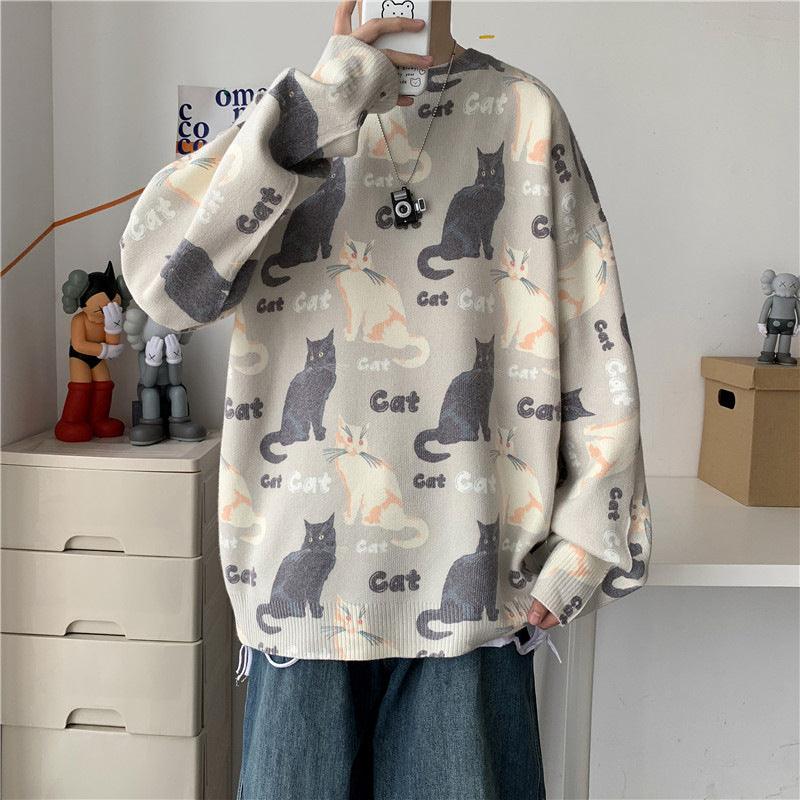 Hip - Hop Fashionable Brand Knitwear Loose Bottoming Shirt - Amazitshop