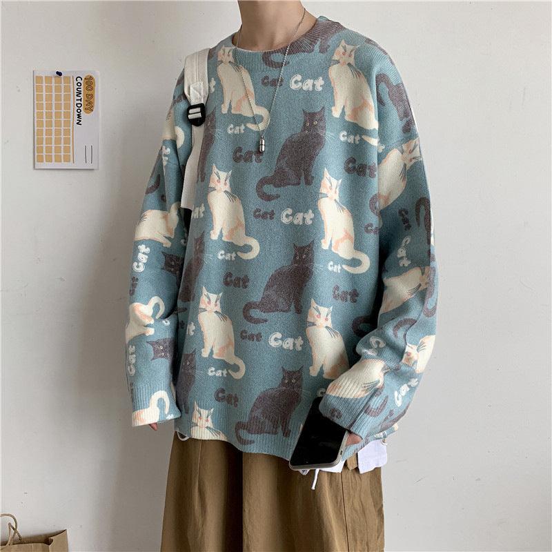 Hip - Hop Fashionable Brand Knitwear Loose Bottoming Shirt - Amazitshop