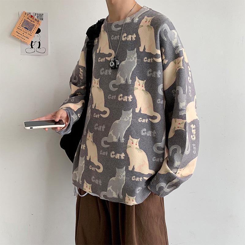 Hip - Hop Fashionable Brand Knitwear Loose Bottoming Shirt - Amazitshop