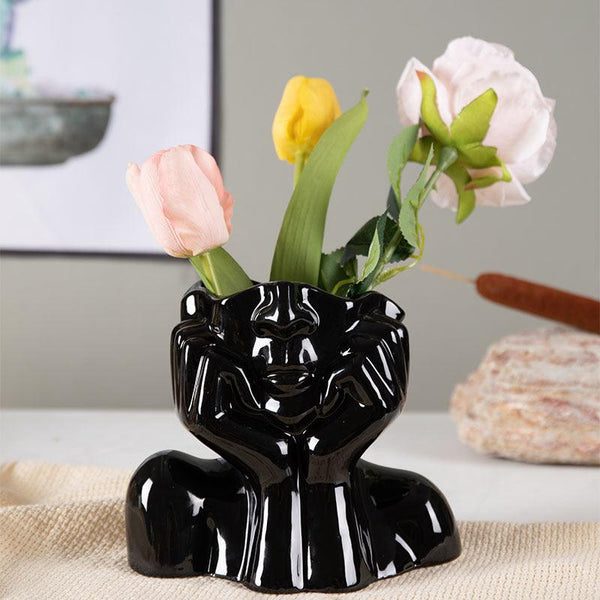 Home Decor Ceramic Vases Flower Vase Sculpture Crafts - Amazitshop