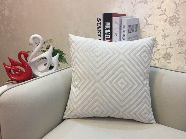 Home Decorative Sofa Throw Pillows Flannel Cushion Cover - Amazitshop