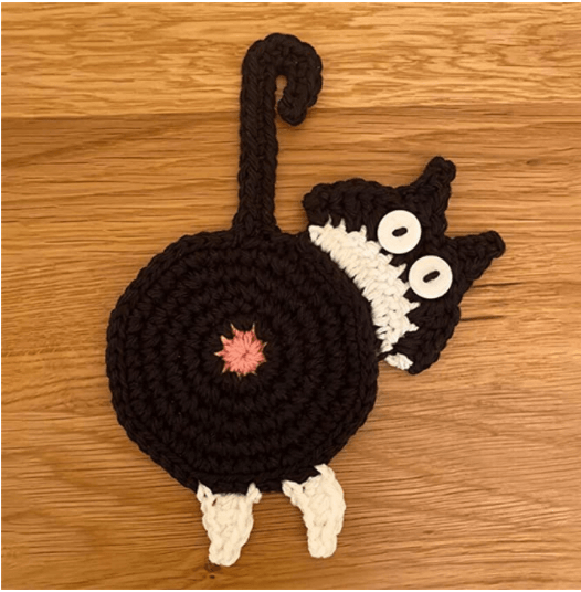Home Dining Table Fashion Cat Knitted Coaster - Amazitshop