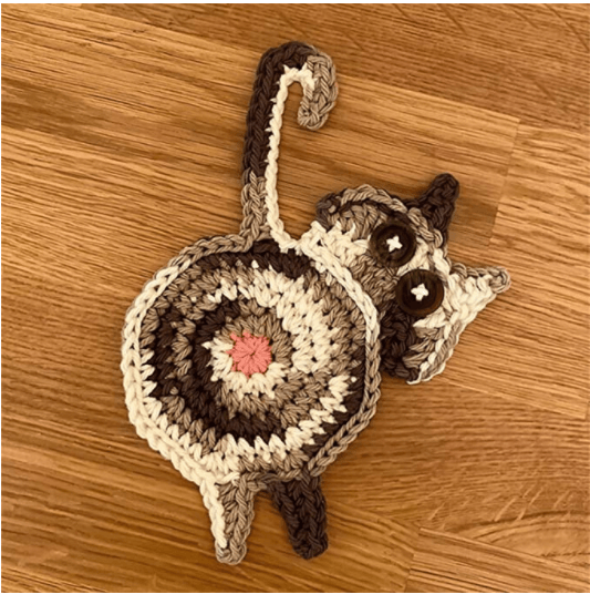 Home Dining Table Fashion Cat Knitted Coaster - Amazitshop