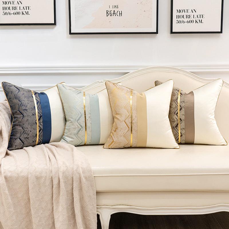 Home Fashion Splicing Pillow Cover Home Model Room Decoration - Amazitshop