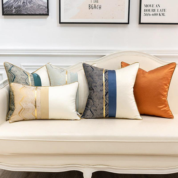 Home Fashion Splicing Pillow Cover Home Model Room Decoration - Amazitshop